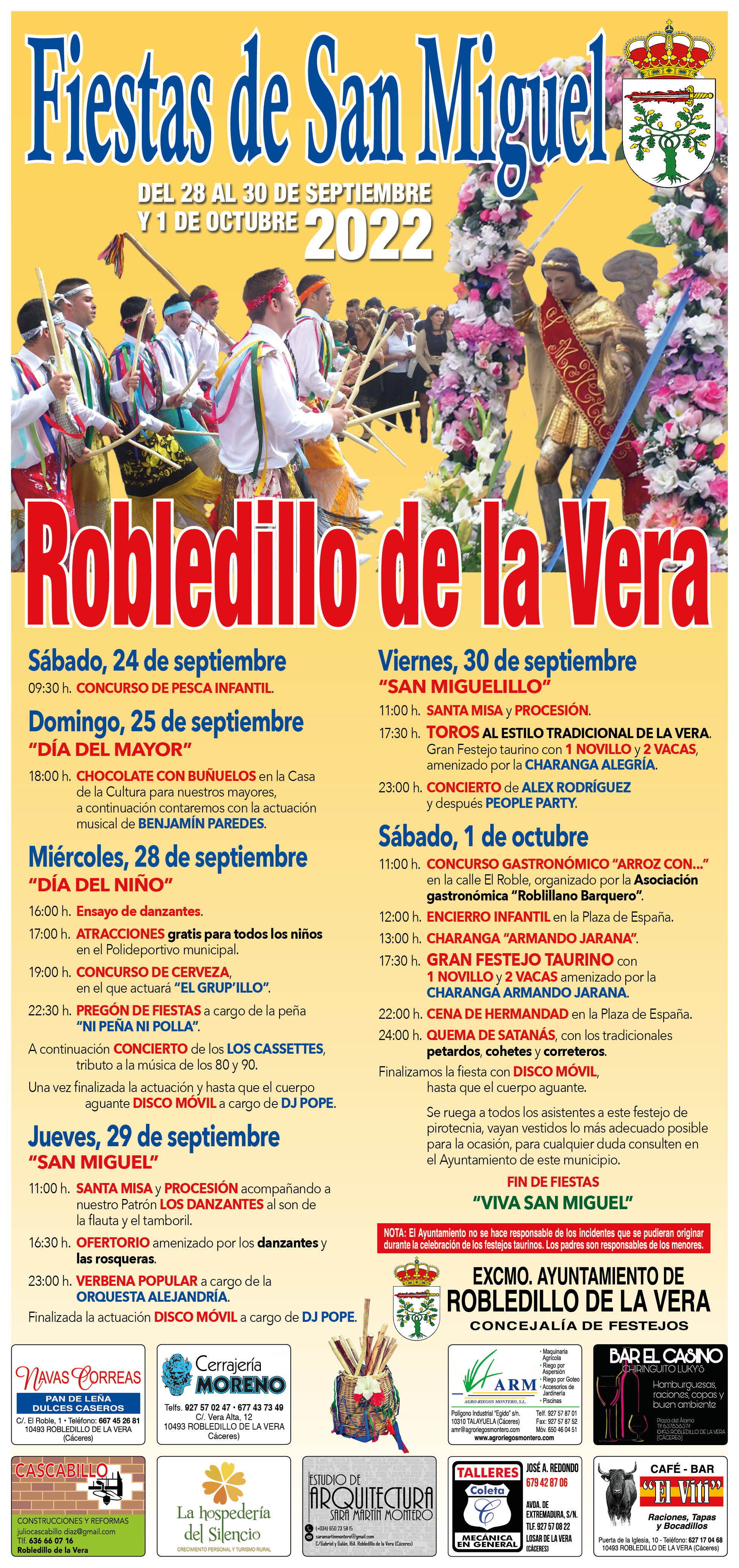 Fiestas de San Miguel 2022 Robledillo de la Vera